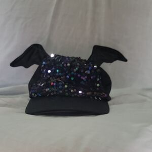 Claire's Black Sequin Bat Cap